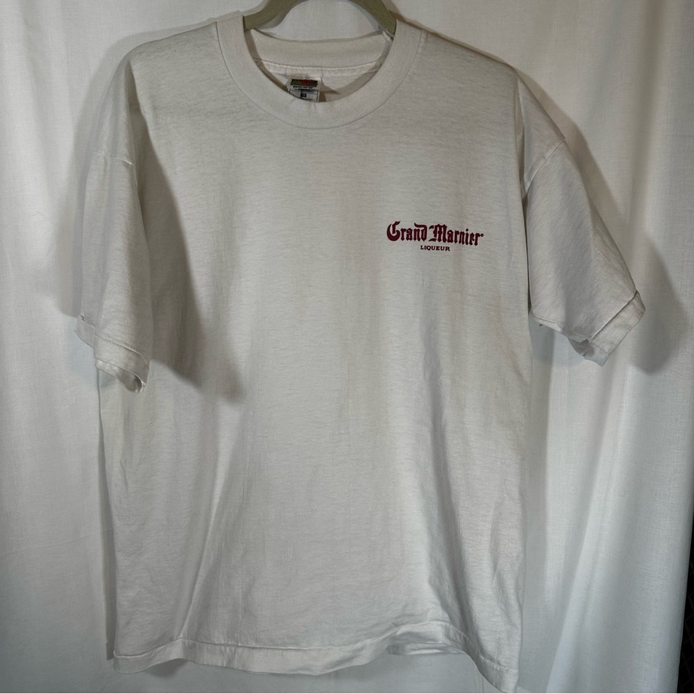 Vintage Single Stitch Grand Marnier Liqueur white t-shirt men’s XL 80s 90s
